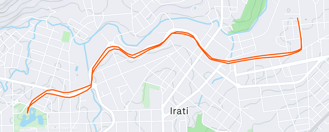 Map of the activity, treino