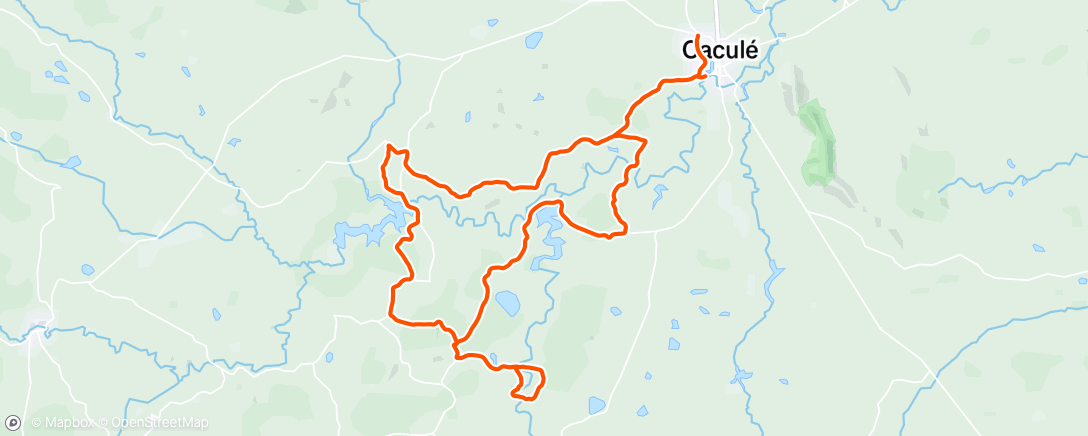Map of the activity, Pedalada matinal