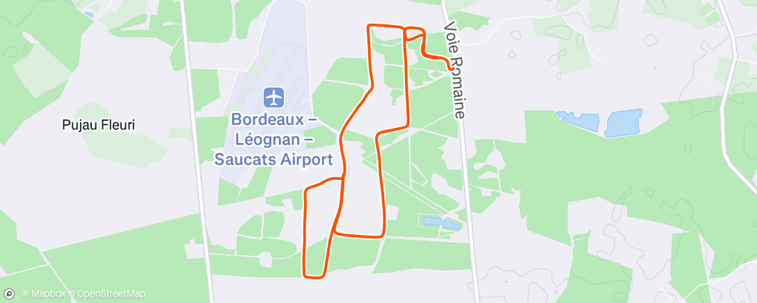 Map of the activity, Course à pied dans l'après-midi