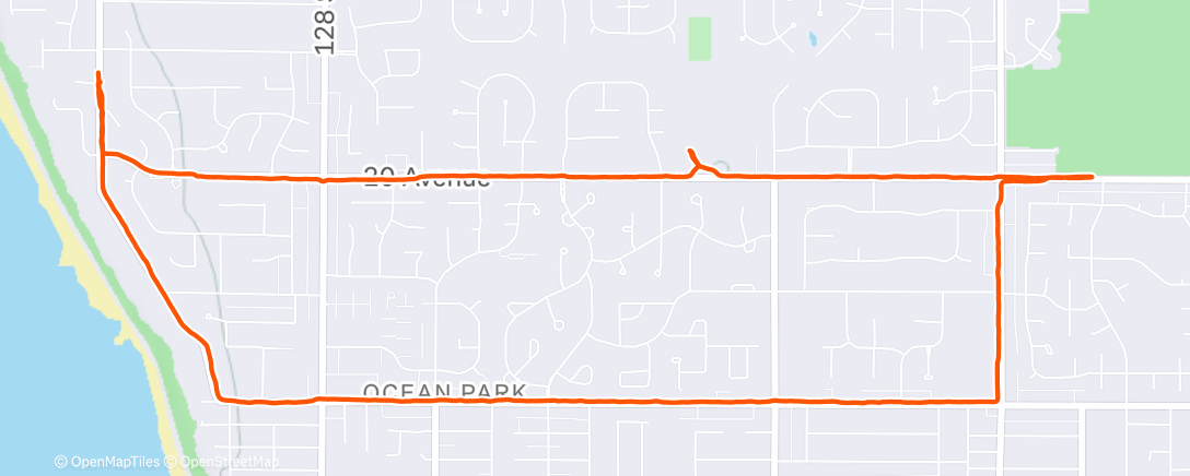 Map of the activity, Morning Run