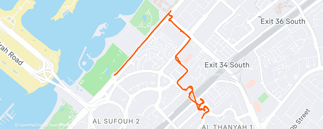 Map of the activity, Утренний забег