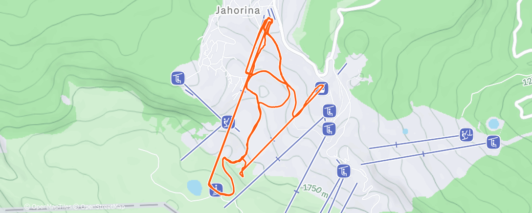 Map of the activity, Morning Alpine Ski