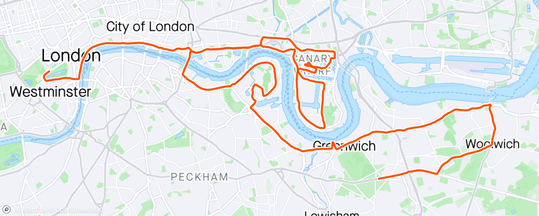 Carte de l'activité London Marathon 2024 - 2:51:37