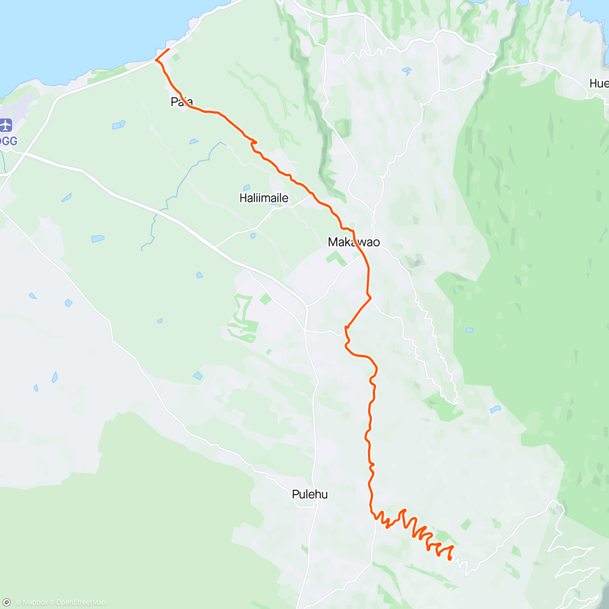 Map of the activity, Maui day 3