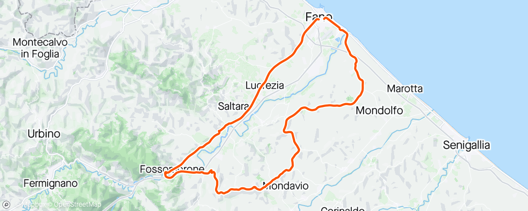 Map of the activity, Giro mattutino