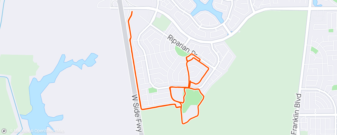 Map of the activity, Practice 5k running