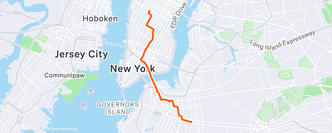 Map of the activity, Lunch Run