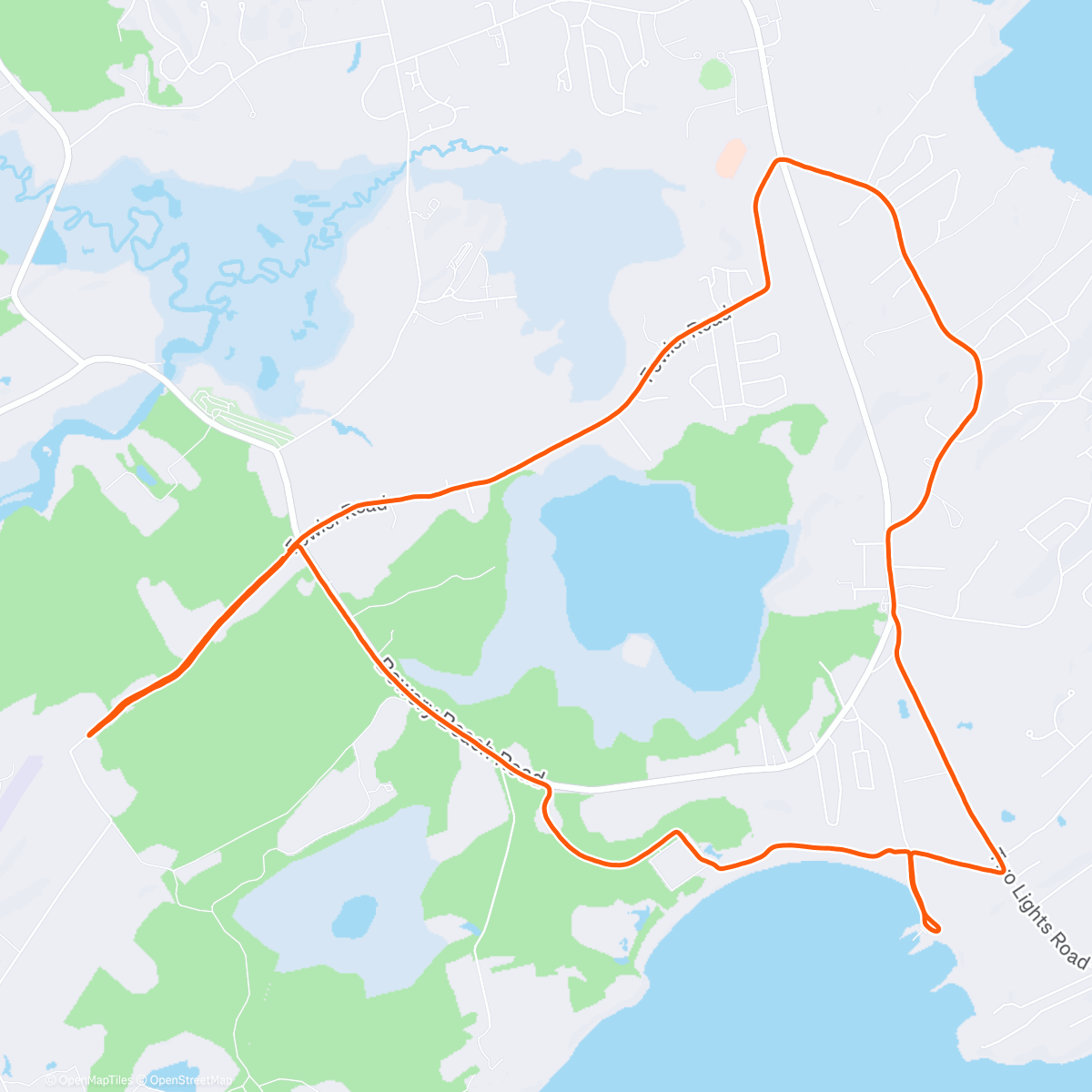 Map of the activity, Sub 0° run