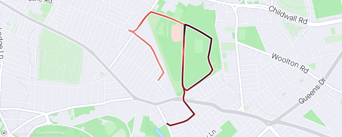 Map of the activity, Miranda’s first ride after winter