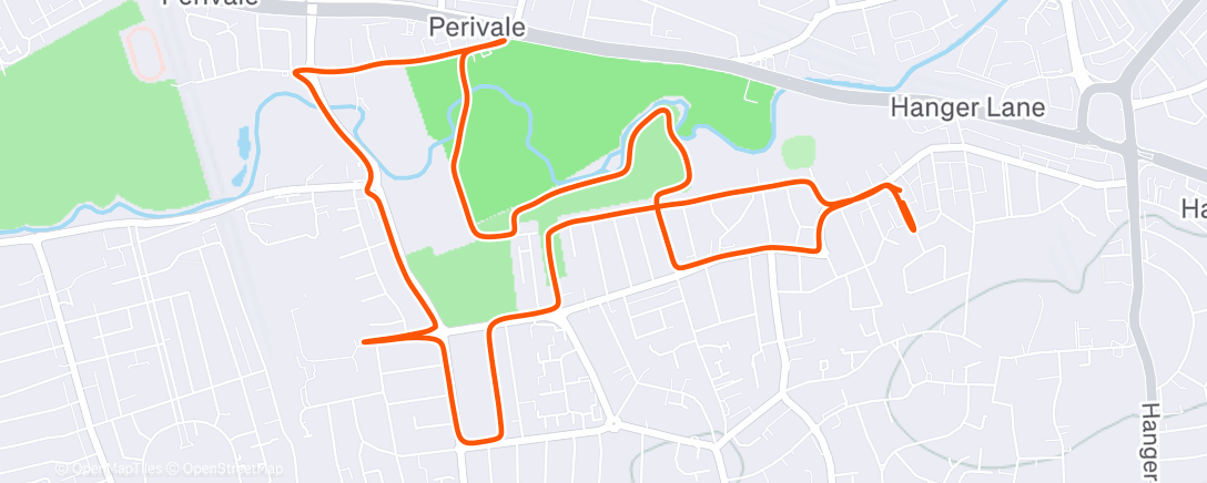 Map of the activity, Morning Run