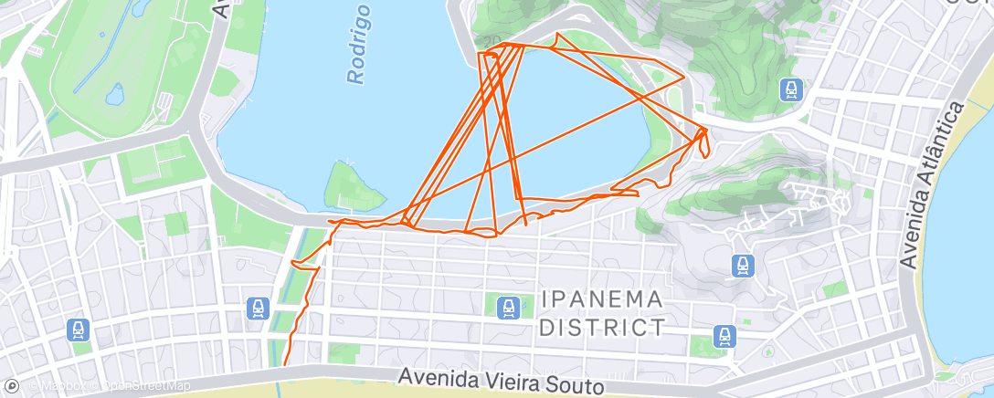 Map of the activity, Corrida matinal