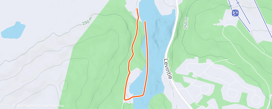 Map of the activity, Afternoon Walk