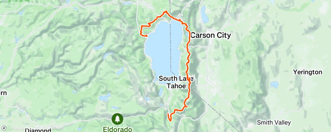 Map of the activity, Tahoe 200