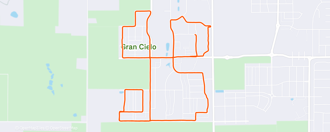 Map of the activity, Morning Run