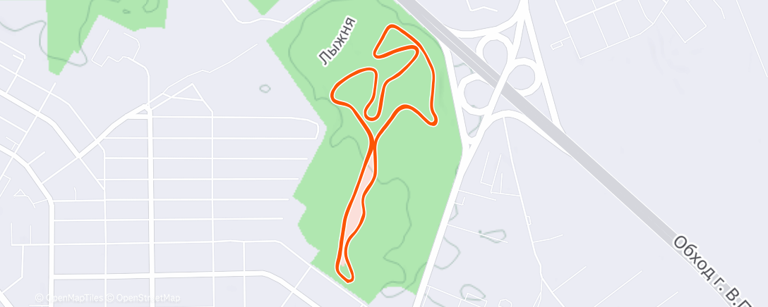 Карта физической активности (Северный лыжный заезд (после обеда))