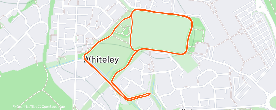 Map of the activity, Whiteley Parkrun 🏃🏻‍♂️