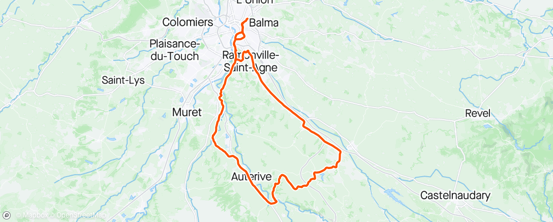 活动地图，Sortie vélo dans l'après-midi