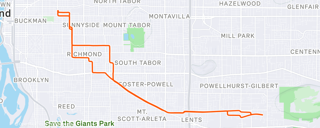 Карта физической активности (Afternoon Ride)