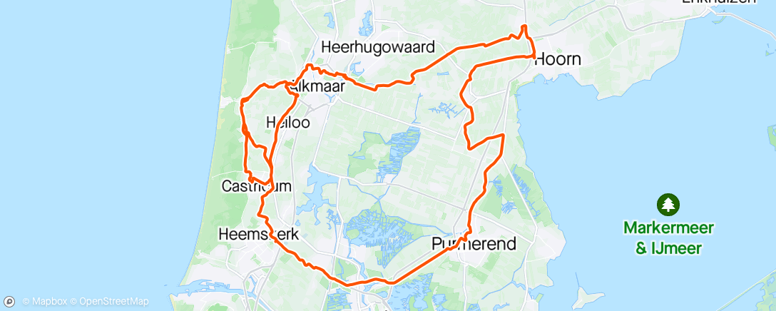 Map of the activity, Ronde van Noord-Holland met Mark, Henk en Stephan
