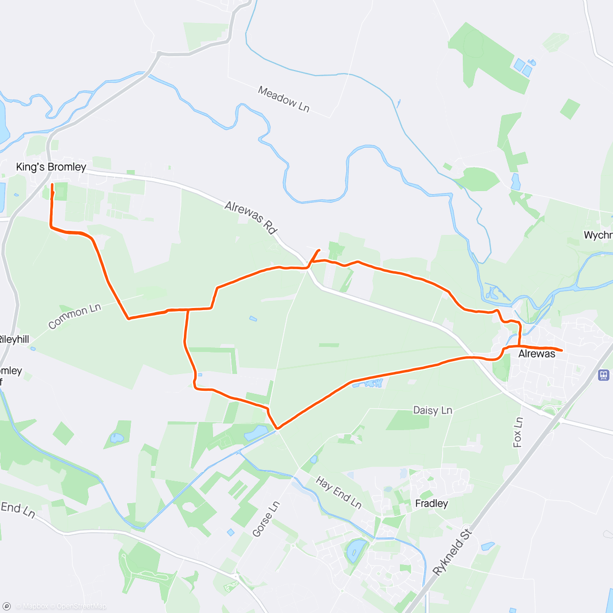 Map of the activity, Longer than usual dog walk with the fam 🐕