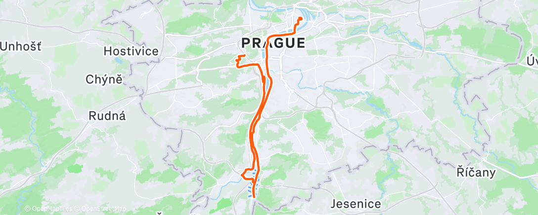 Map of the activity, Afternoon Mountain Bike Ride