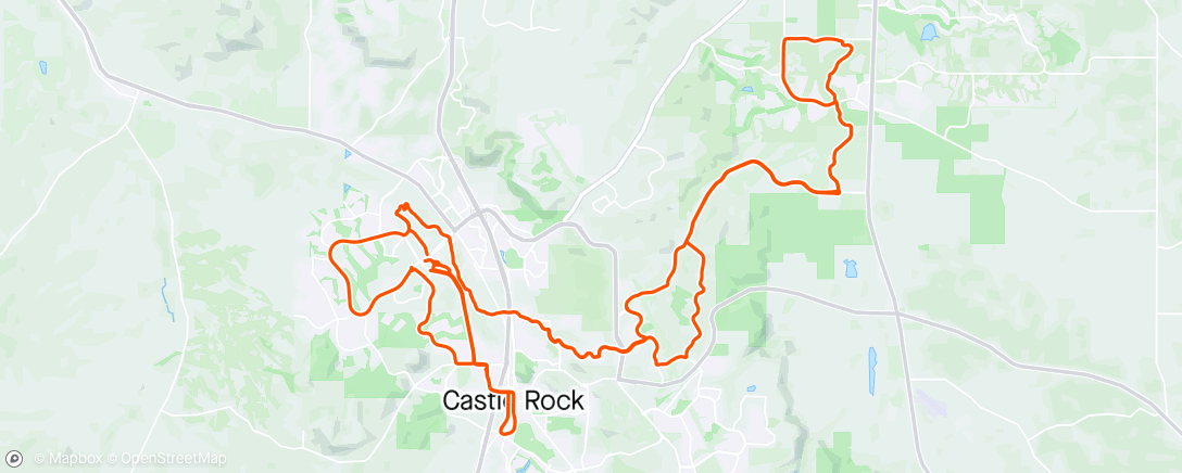 Map of the activity, CPCC Castle Rock Ride