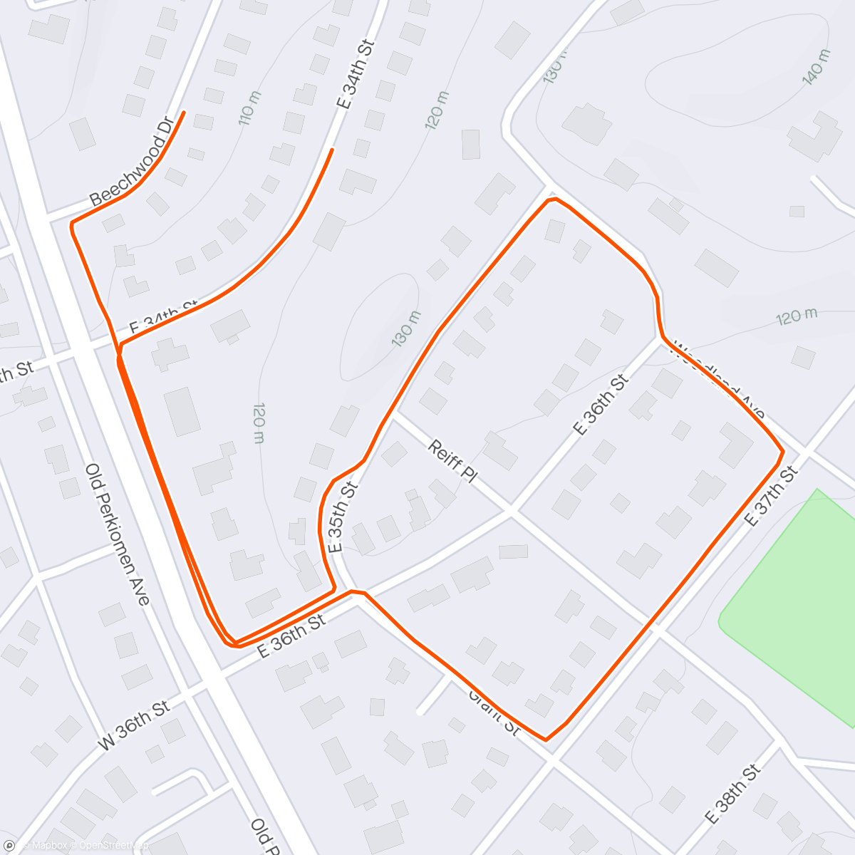 Mapa da atividade, Evening Walk 259