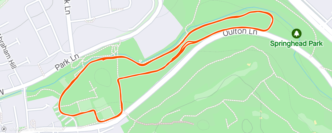 Map of the activity, Park run number 3