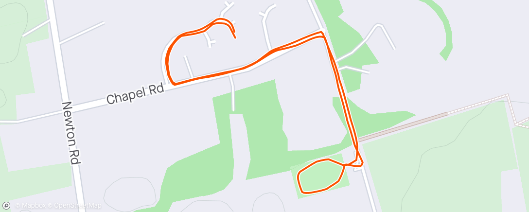 Map of the activity, Evening Walk with Buster