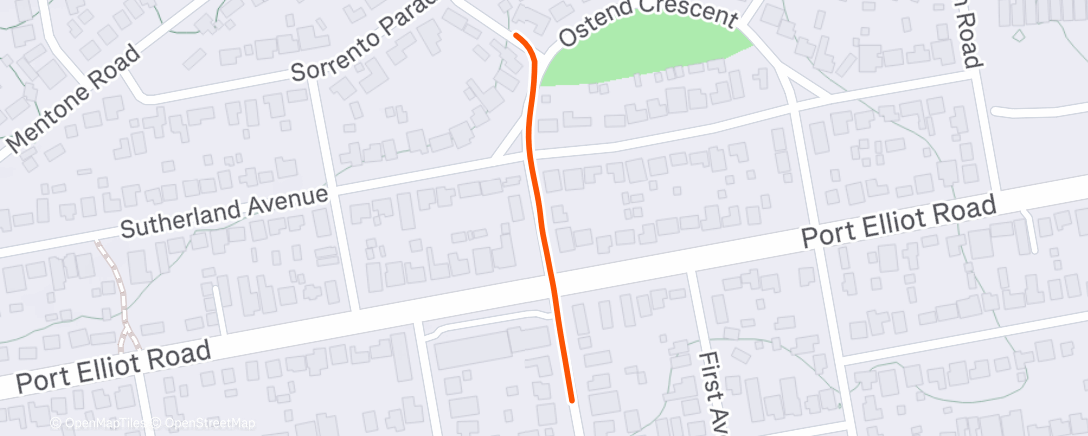 Map of the activity, Morning Walk