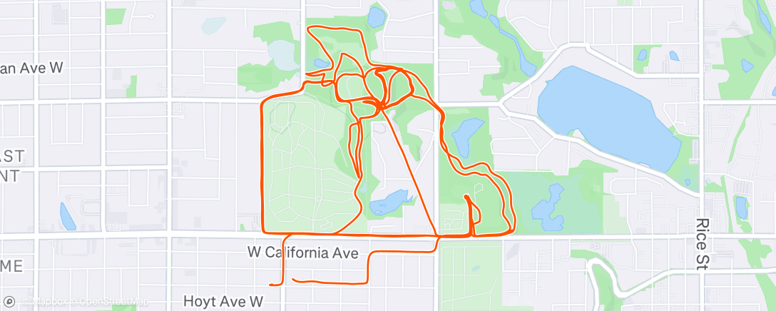 Map of the activity, Morning Run