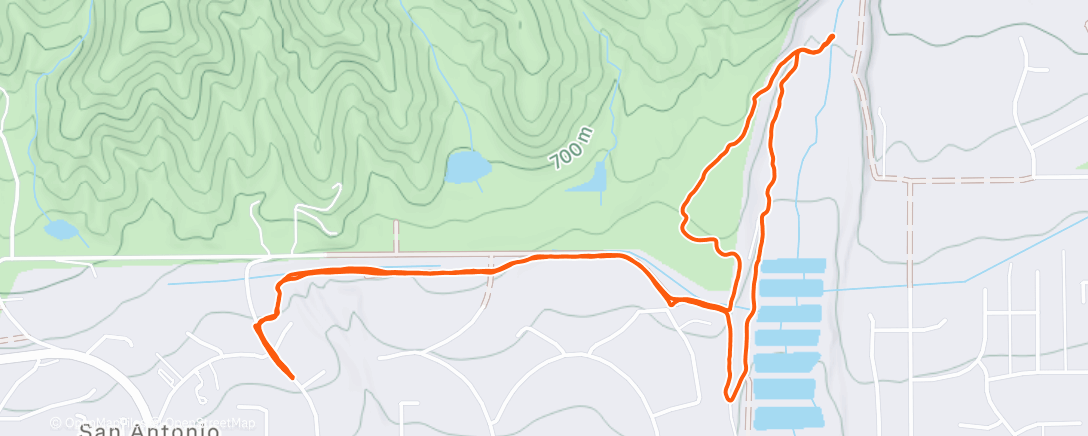 Map of the activity, Afternoon Run