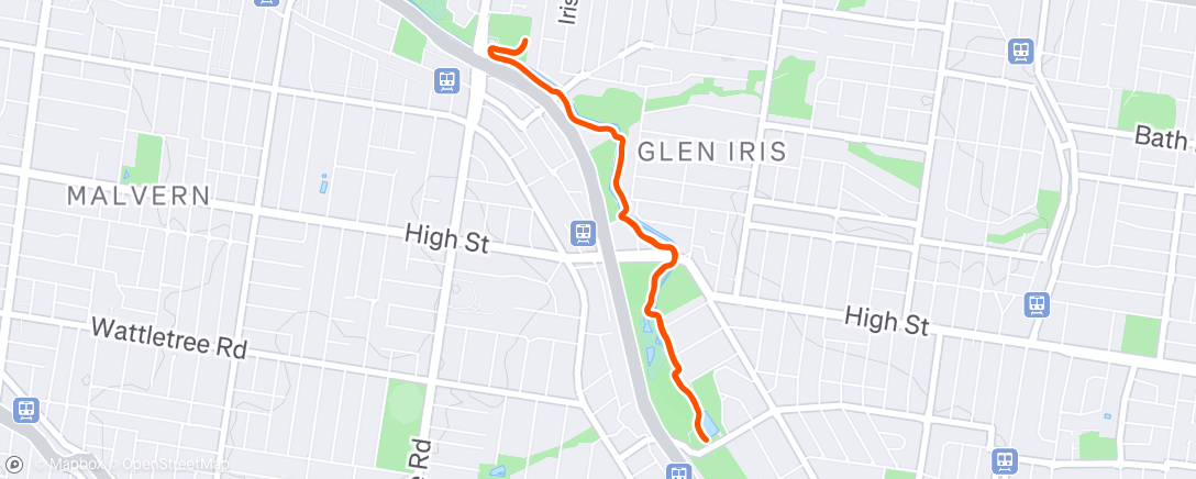 Map of the activity, Morning Run