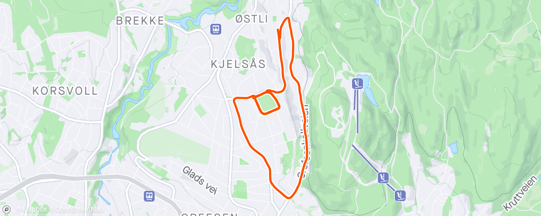 Map of the activity, 4x2 km på Myrerjordet