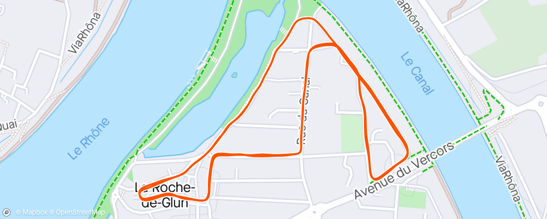 アクティビティ「Triathlon S Valence Run」の地図