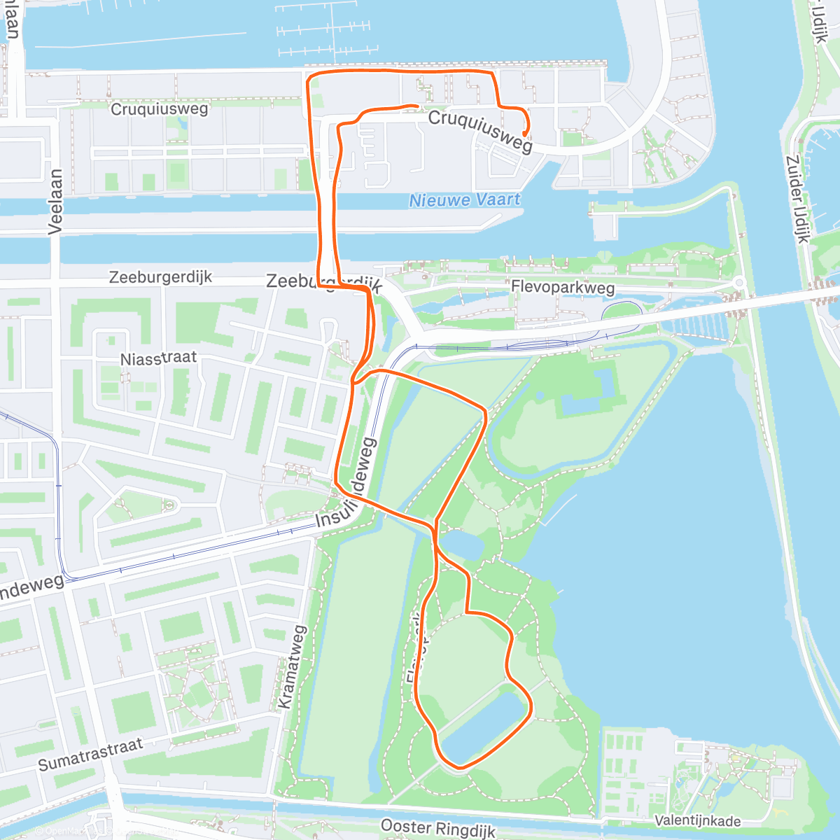 Map of the activity, Afternoon Hike