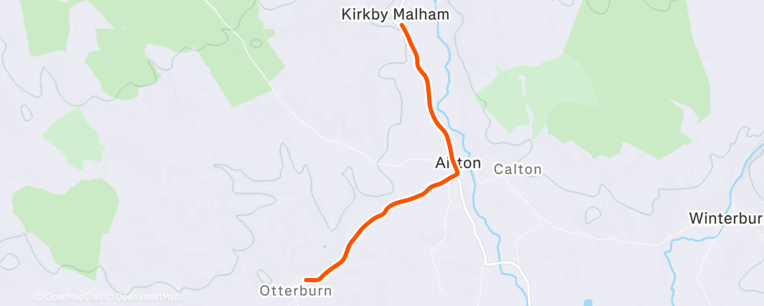 Map of the activity, Afternoon Ride