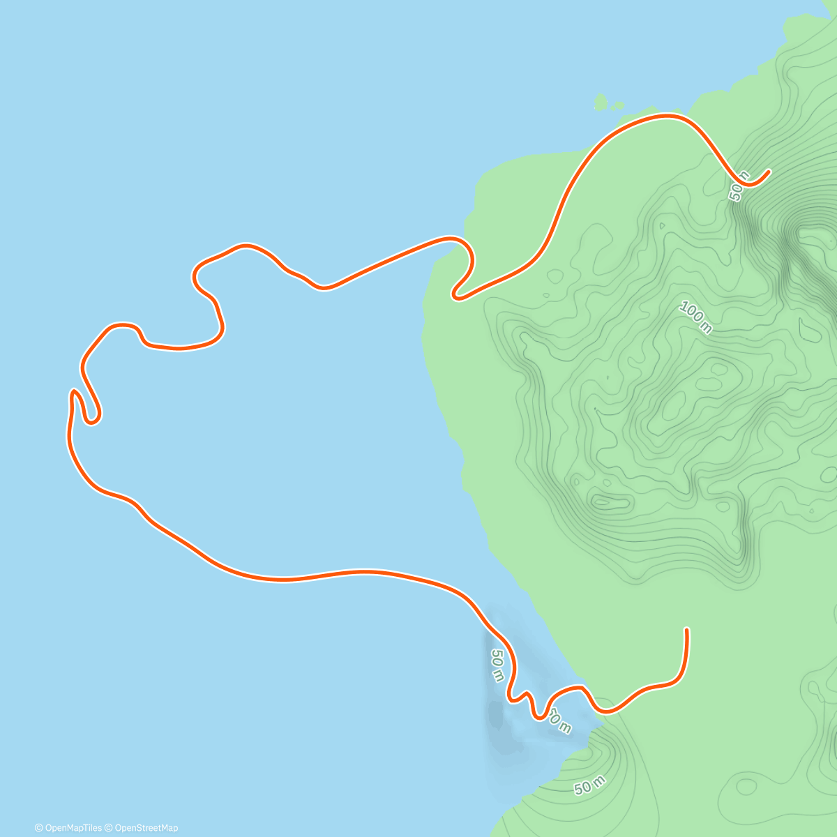 Map of the activity, Zwift - Volcano Flat in Watopia