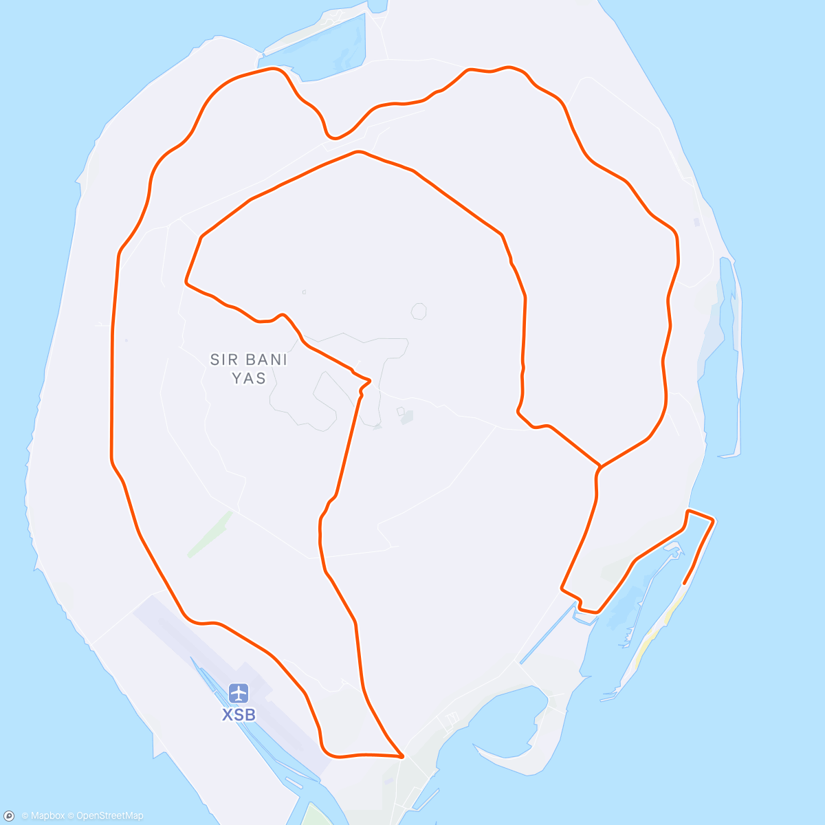 Map of the activity, ROUVY - Challenge Sir Bani Yas
