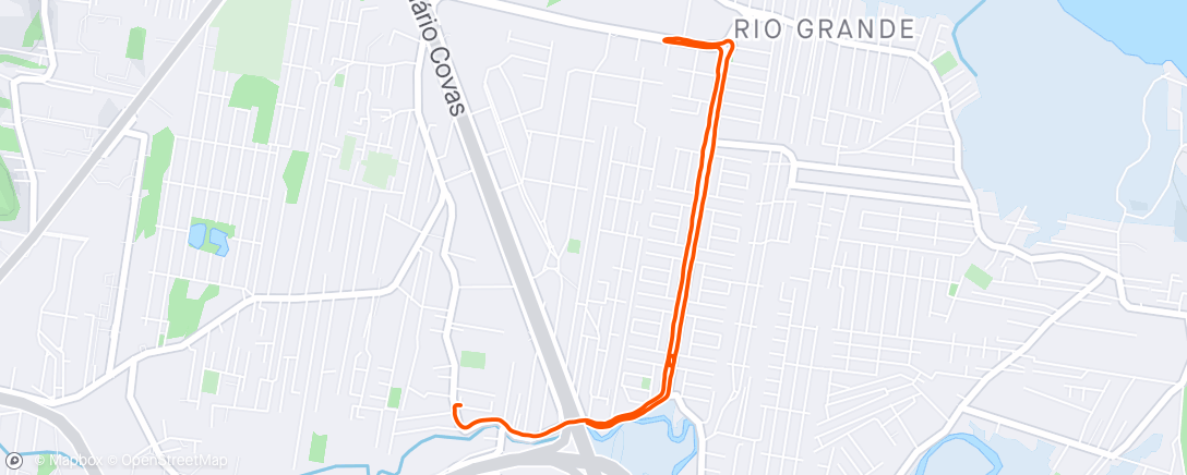 Map of the activity, Corrida matinal