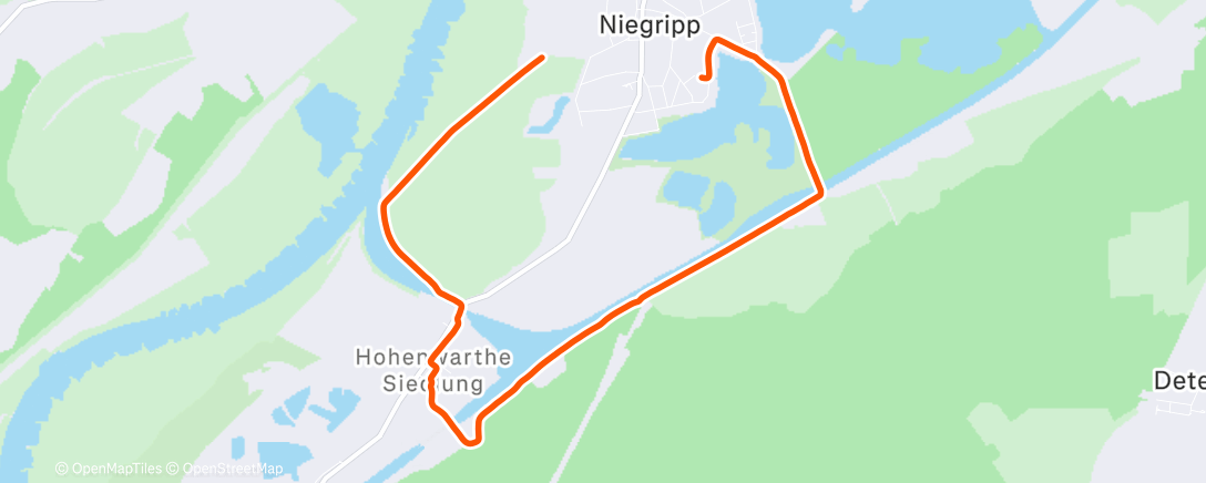 Map of the activity, Lauf am Morgen