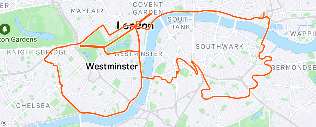 Carte de l'activité Zwift - Race: VirtuSlo 4Endurance Holiday League - Zone 1 (E) on The London Pretzel in London