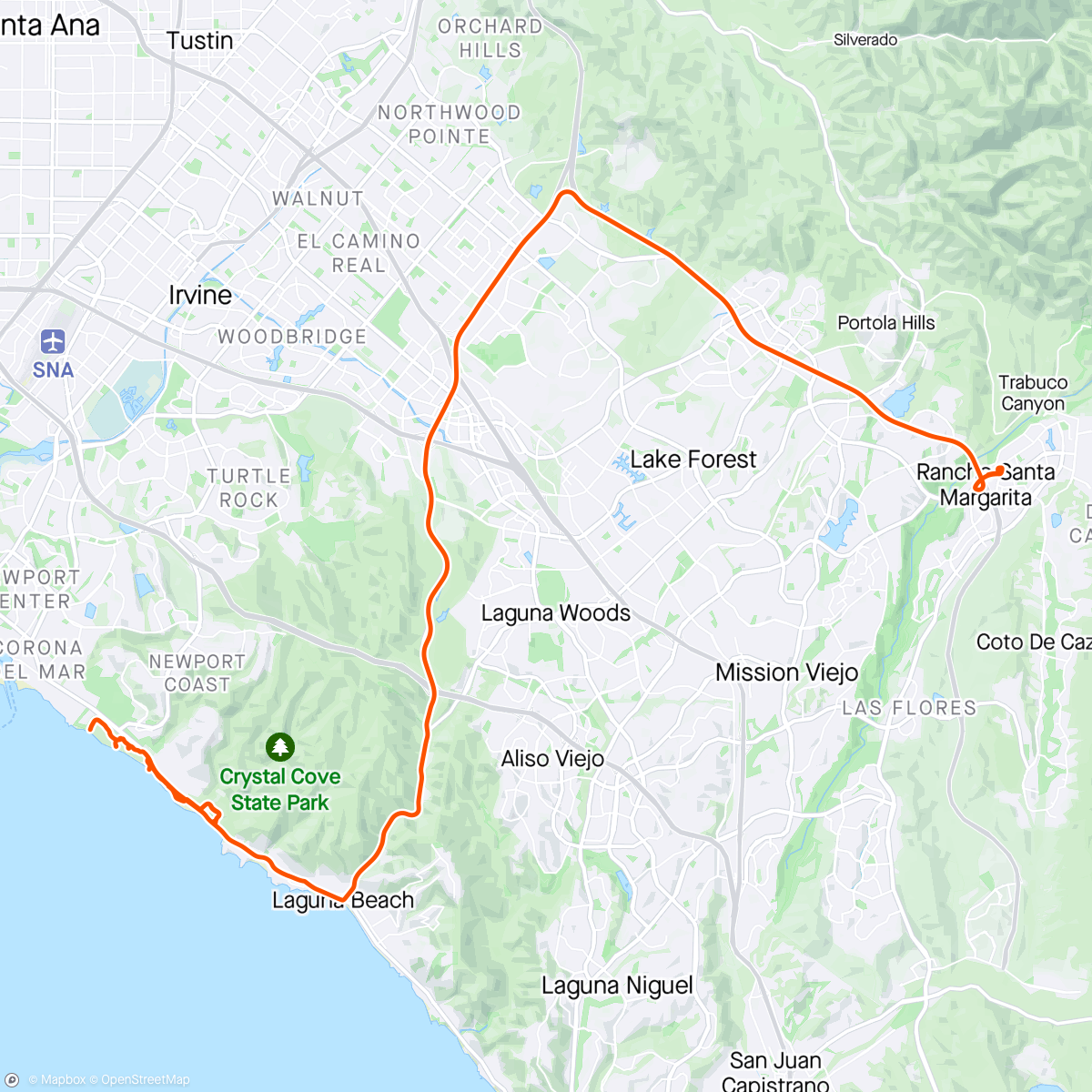 Map of the activity, Crystal cove cruisin