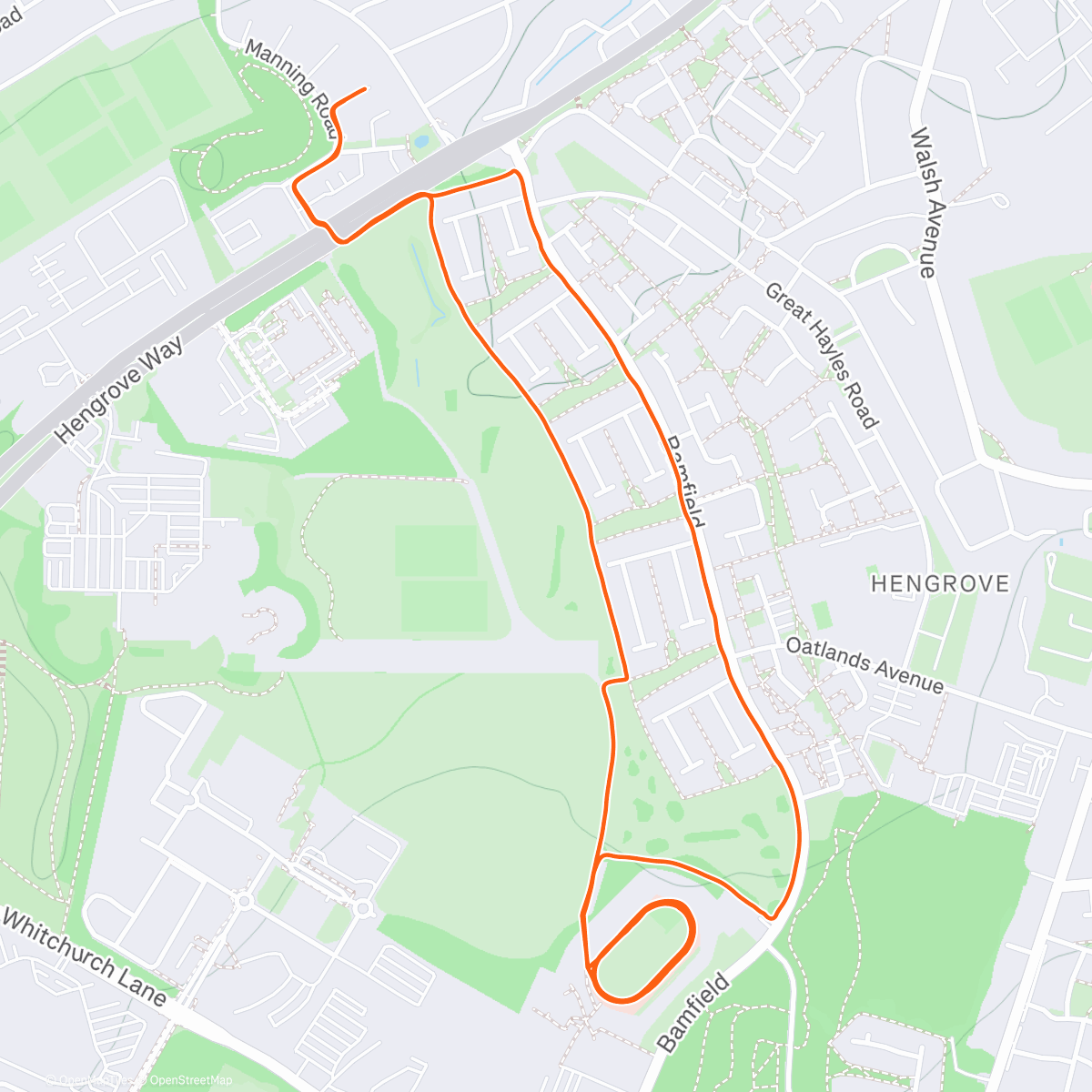 Map of the activity, Last Track Run