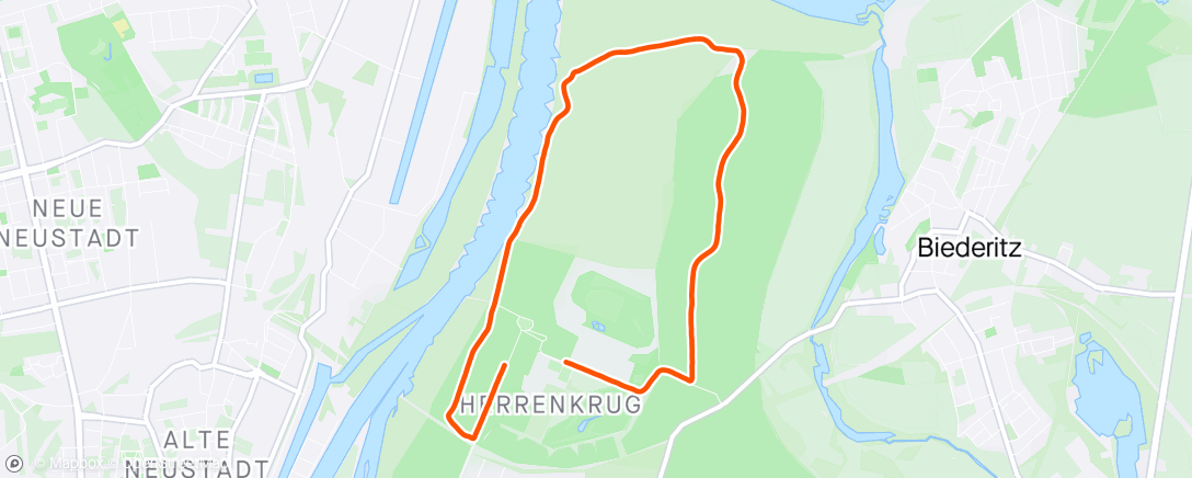 Map of the activity, 13.04.2024 - "Entspannter" Spaziergang im Herrenkrugpark