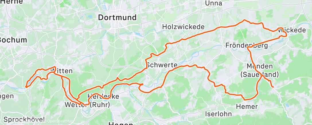 Map of the activity, Morning Ride