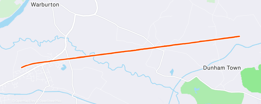 Map of the activity, Afternoon Run