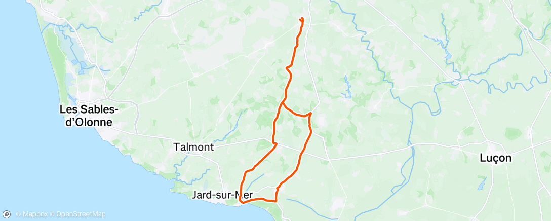 Map of the activity, Afternoon Ride