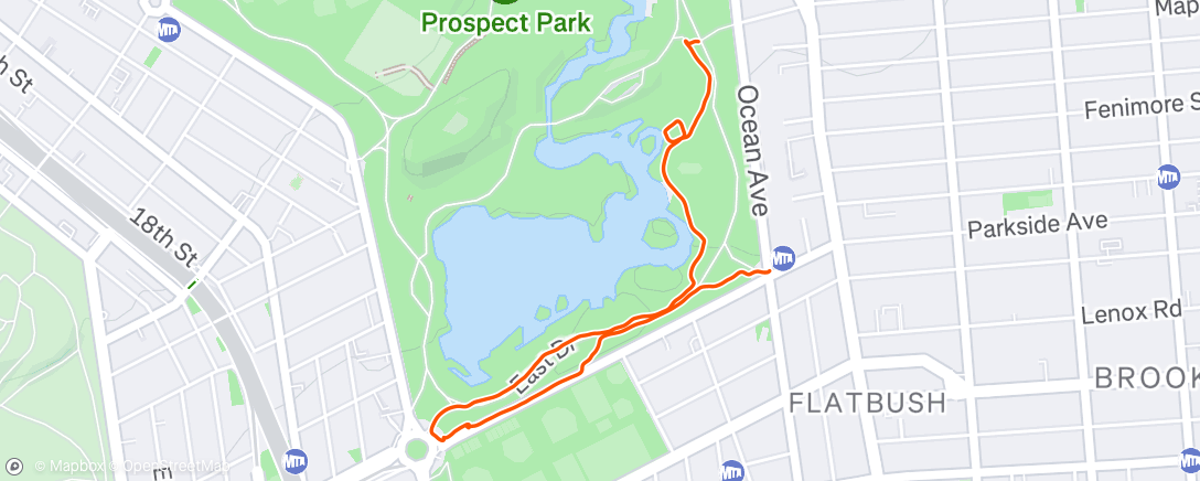 Map of the activity, Evening Inline Skate