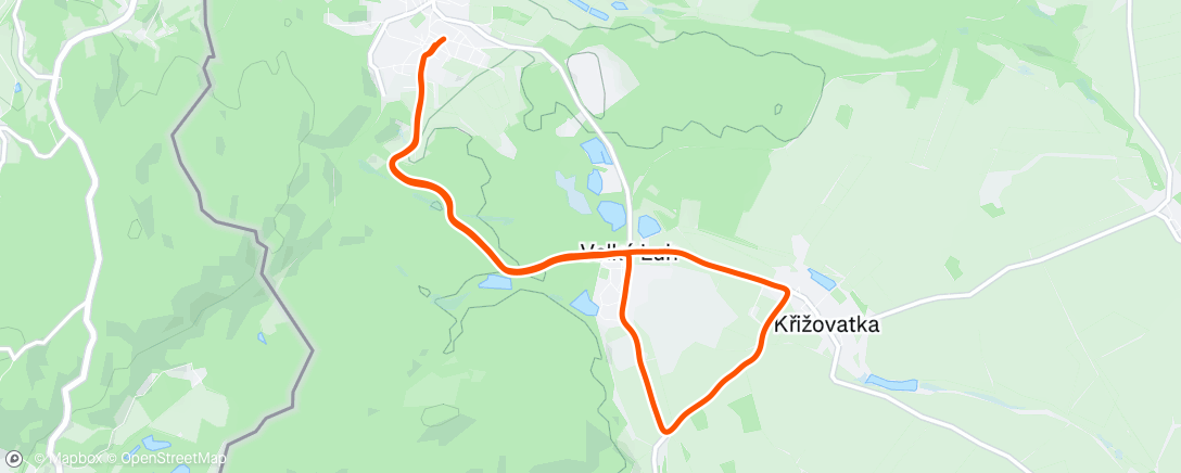 Map of the activity, 11 km @ 5:26/km, 70 up